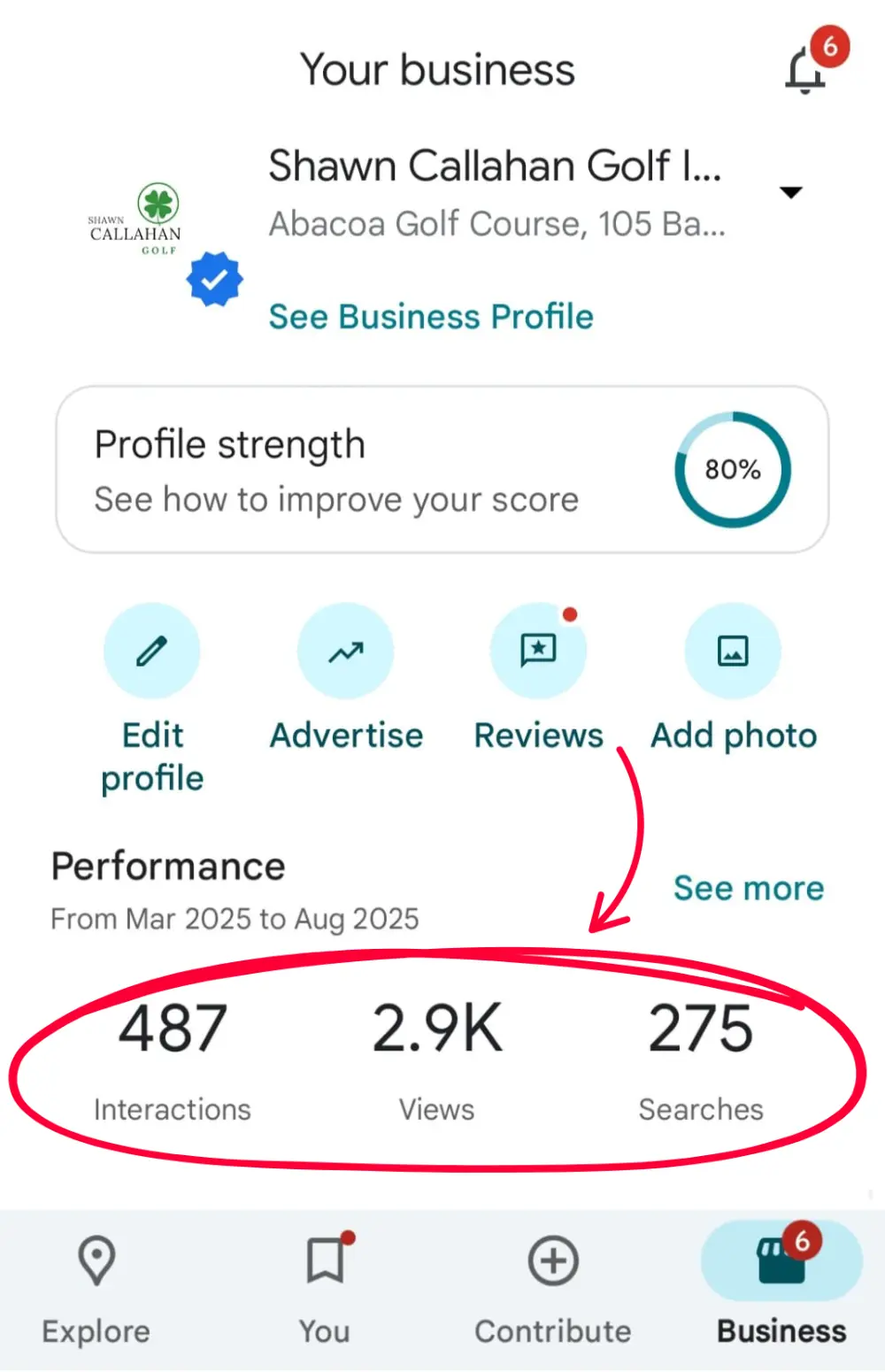 100% Google Business Profile Optimization Example Shawn Challahan SEO SERVICE